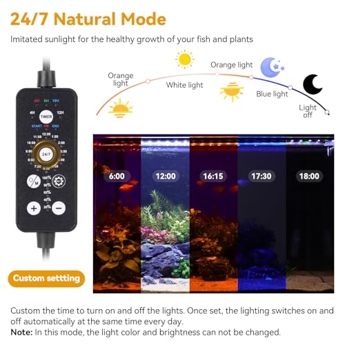 Hygger HG128 48W 24/7 Lighting Aquarium Led Light thumb #2