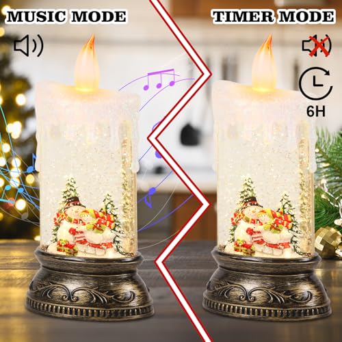 Linterna de agua navideña musical con luces para crear recuerdos en familia 4