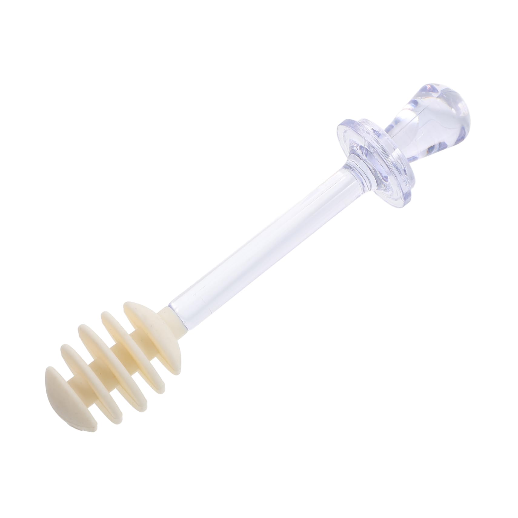 BRIGHTFUFU 1pc Food Grade Plastic Honey Dipper Stick Lightweight Syrup Stirrer for Honey Pot and Viscous Substances Easy to Use and Clean Random Color