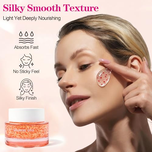 SKSOYT Capsule Cream with Salmon PDRN - PDRN Moisturizer with Salmon DNA, Hyaluronic Acid & Rose Extract - Lightweight Non-Sticky Capsule Cream for Hydration, Glow & Sensitive Skin - 1.76 oz — view 5