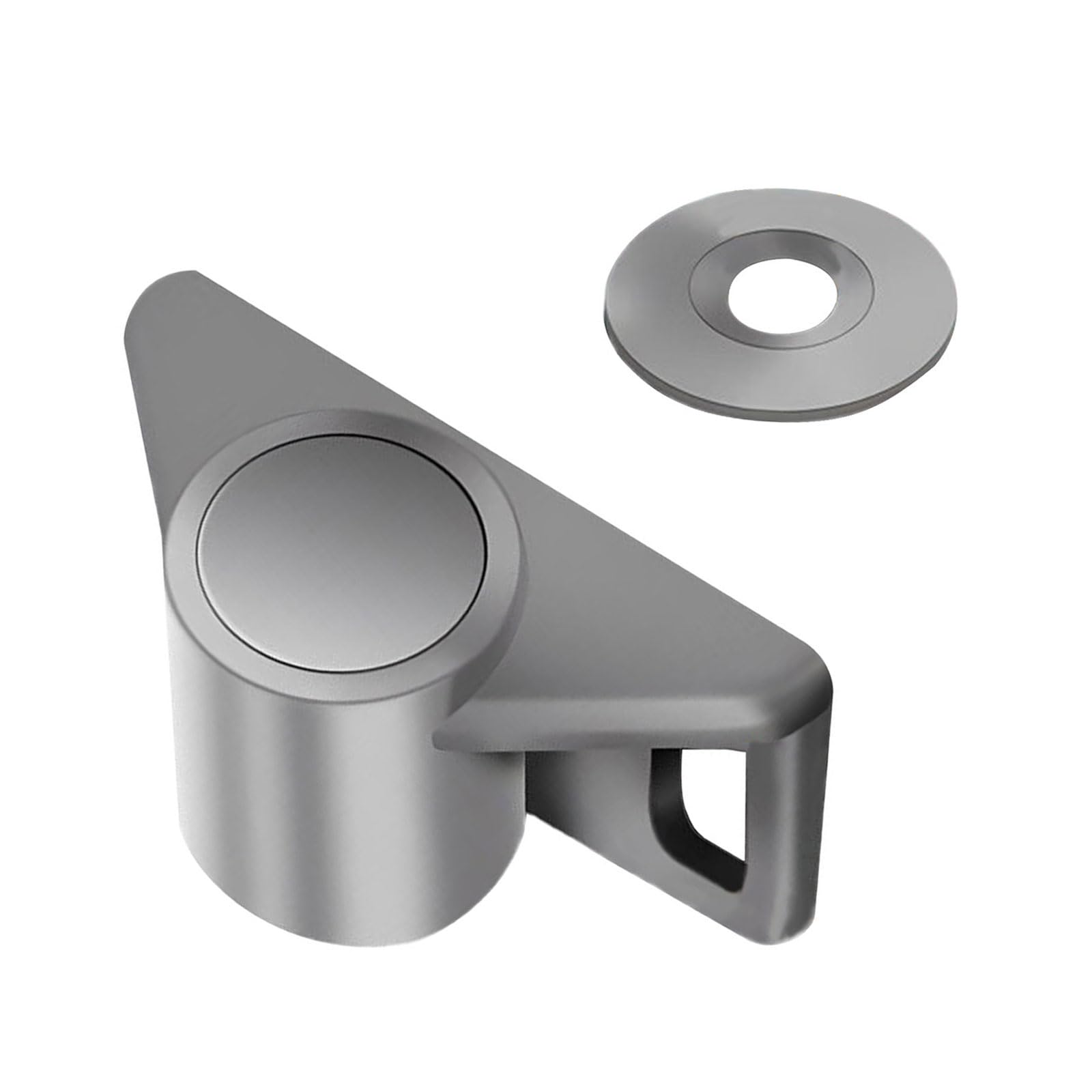 Nucelit Bright Silver Sturdy Zines Alloy Cabinet Latches For Wardrobes And Shoe Cabinets Without Drilling Need Fashionable Designs Cabinet Door Stoppers