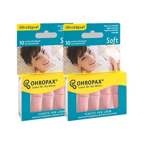 2 x Ohropax Soft - soft ear plugs (2 x 10 pieces) Cover