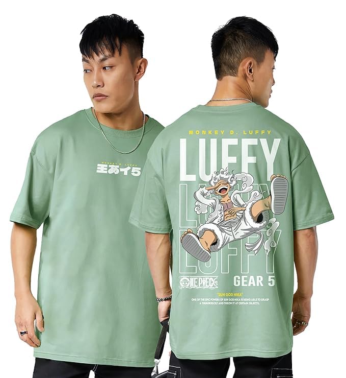 darkbuck Anime Oversized T Shirt for Men and Women Drop Shoulder Loose Baggy Fit Unisex Pure Cotton T-Shirt-picture-50