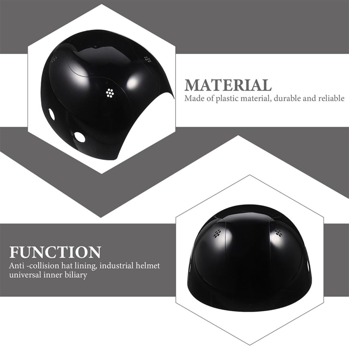 Gatuida 4ensembles Casquette De Sécurité Anti-Collision avec Insert Flexible pour Divers Types De Chapeaux Et Ventilé Parfait pour Activités Industrielles Plein Air