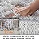ABWXN Hochflor Teppich Flauschig 60x120 cm Flauschiger Teppich, Modern Langflor Shaggy Teppich für Wohnzimmer,Schlafzimmer - Hellgrau