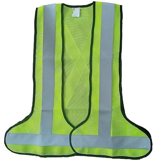 High Visibility Safety refelective jacket, Mesh Fabric, 3-Side Open, Reflective Strips, Neon Yellow-image-10