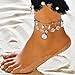Produktbild Jovono Blue Boho Perlen Fußkettchen Multi Layered Blatt Fußkettchen Armbänder Strand Fuß Schmuck für Frauen und Mädchen (3D)