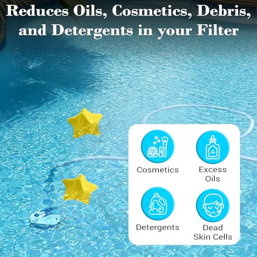 2-Pack Yellow Scum Star Oil Absorbing Sponge – Premium Hot Tub, Spa & Pool Cleaner for Oils, Lotions & Residue