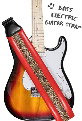 Sangle de Guitare Cuir Imprimé Rouge 8.5cm Néoprène Confortable Rembourré Pour Basse Acoustique Électrique Guitare… - Les Beatles, Paul McCartney, John Lennon, RIngo Starr, George Harrison Sangle de Guitare Cuir Imprimé Rouge 8.5cm Néoprène Confortable Rembourré Pour Basse Acoustique Électrique Guitare… – Image 3