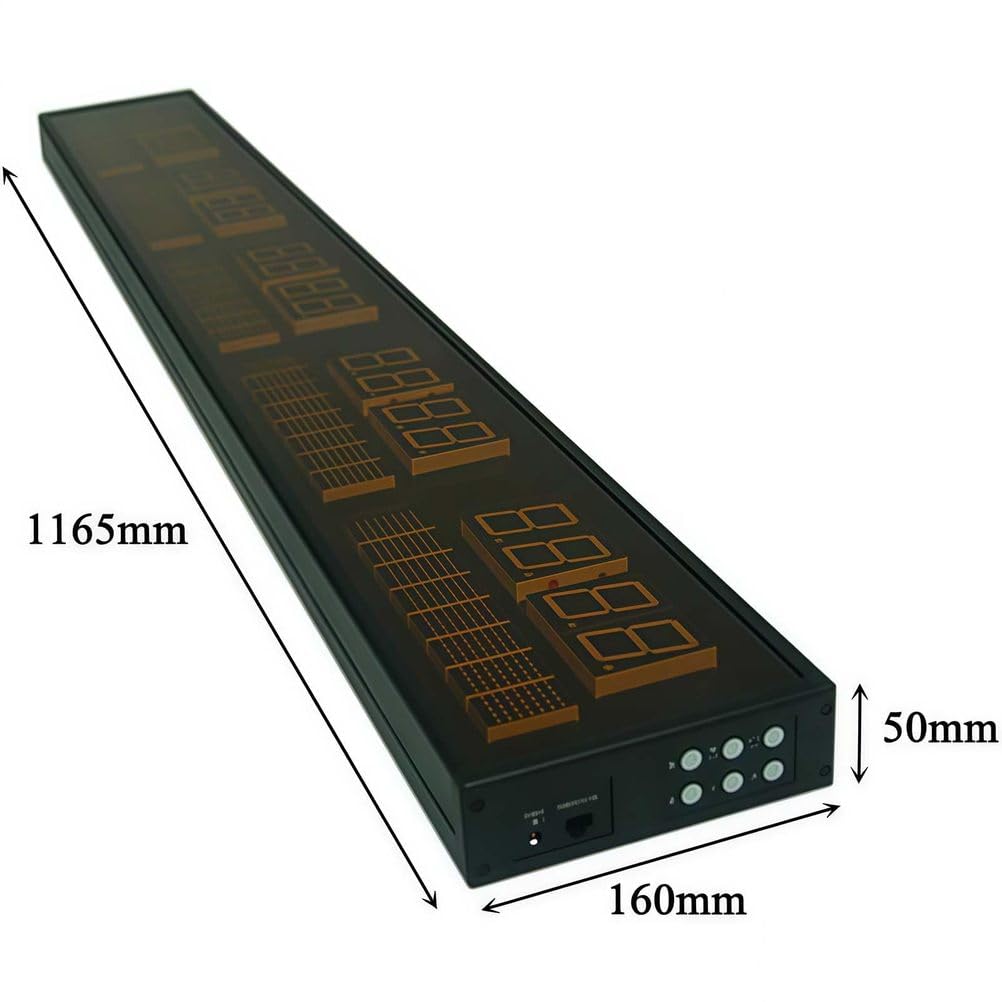 Reloj de pared con zona horaria para 5 ciudades, brillo ajustable, carcasa de aluminio, ideal para el hogar, oficina, hoteles, aeropuertos
