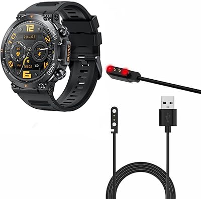 yiqungo USB Cable for EIGIIS K56Pro SmartWatch Charger, 2 Pin Magnetic USB Replacement Charging Compatible with EIGIIS/Tiwain/LinsonK K56 PRO 1.39