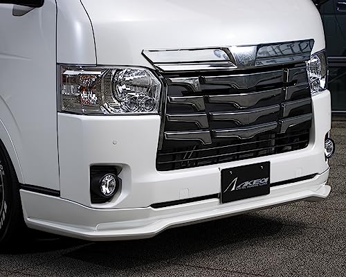 AKEa 200ハイエース4型〜 標準ボディ フロントリップスポイラーVer.2 (ブラックマイカ(209))
