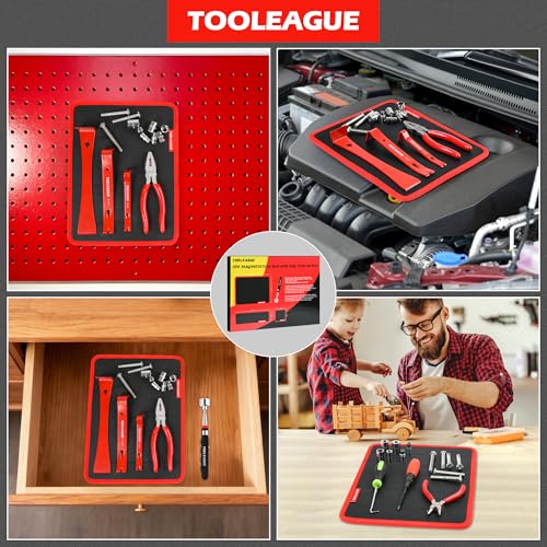 Image of TOOLEAGUE 1Pc Magnetic Tool Mat with 25Lb Telescoping Magnetic Pickup Pen