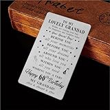 FALOGI Grandad 60th Birthday Gifts, Happy 60th Birthday Grandad Card, Grandad 60 Year Old Birthday Card from Granddaughter Grandson - Image 3