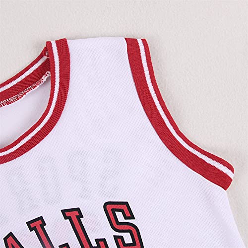 Image of CM C&M WODRO Toddler Kid Basketball Jersey Outfit Baby Boy Girl Letters Tank Top + Track Shorts Sets Boy Summer Clothes