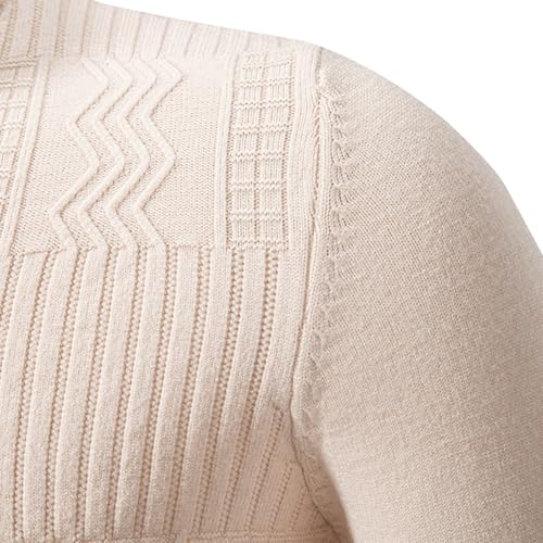 Men's Quarter Zip Sweaters Slim Fit Lightweight Knitted Mock Neck Pullover Casual Polo Sweaters Long Sleeved Sweater4