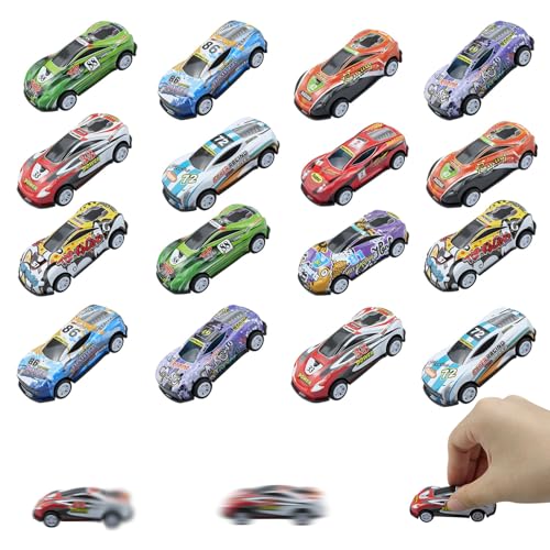 posionks 16 Petites Voitures Enfant Lot Petites Voitures Jouets Metal Voiture Jouet Cascadeuse Lot...