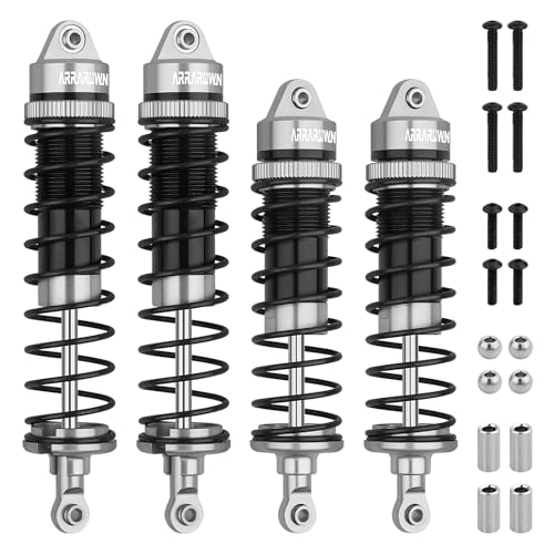 4PCS RC Shock 1:10 Aluminum Front & Rear Shocks Set Compatible with Arrma 1/10 Typhon 3S/2S, Granite...