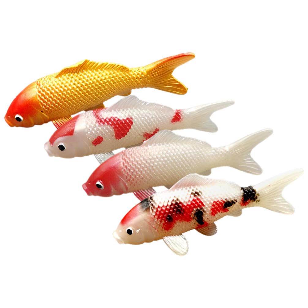 HANABASS 4Pcs Artificial Koi Fish Ornaments