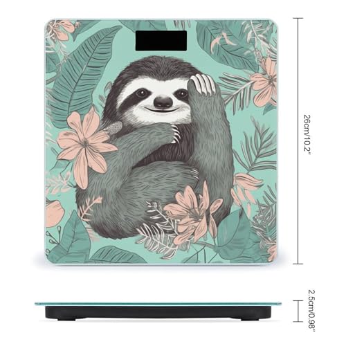 Báscula Digital de Baño Verde Menta Animal Sloth miniatura 2