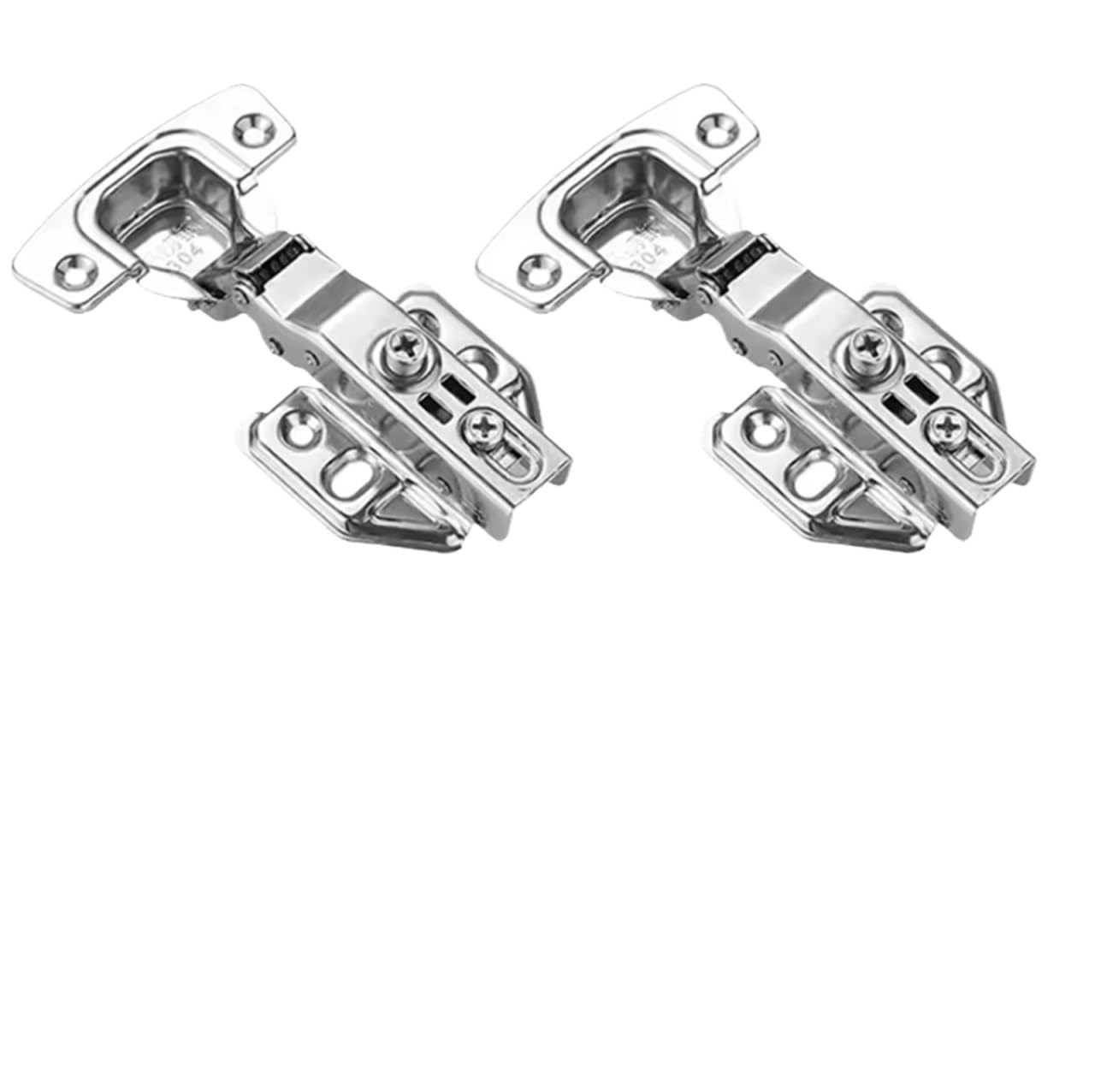 Cabinet Hinges 2-8 Pcs Stainless Steel Cabinet Door Hinges Hydraulic Damper Buffer Soft Close Quiet Wardrobe Concealed with Screws for Cupboard Furniture(Inset 2PCS)