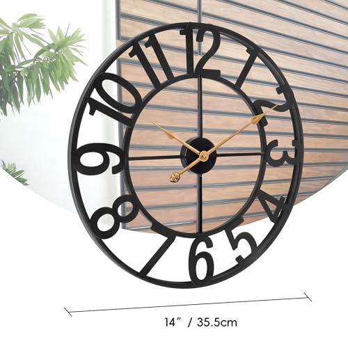 Horloge squelette industrielle en métal vintage de haute précision pour extérieur