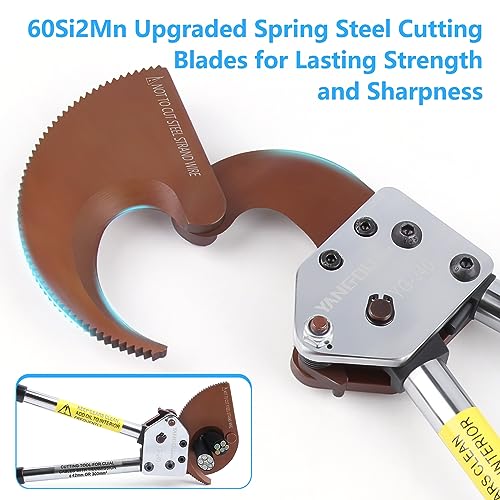 Image of Yangoutool Heavy-Duty Ratcheting Cable Cutters for Large Copper, Aluminum, and Armored Cables - J40 Wire Cutter up to 300 mm, Electrical Wire Cutting Tool