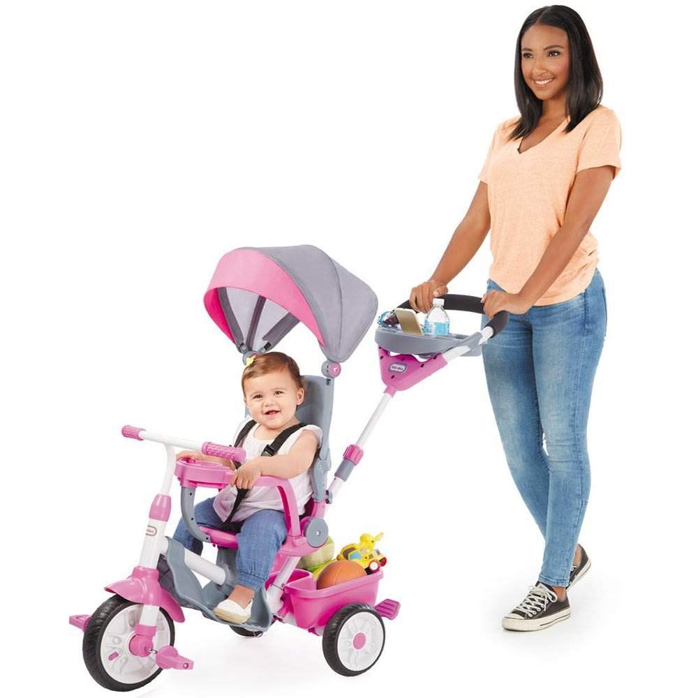 Unicorn Pink Trike With Parent Handle Kinderkraft ASTON Tricycle