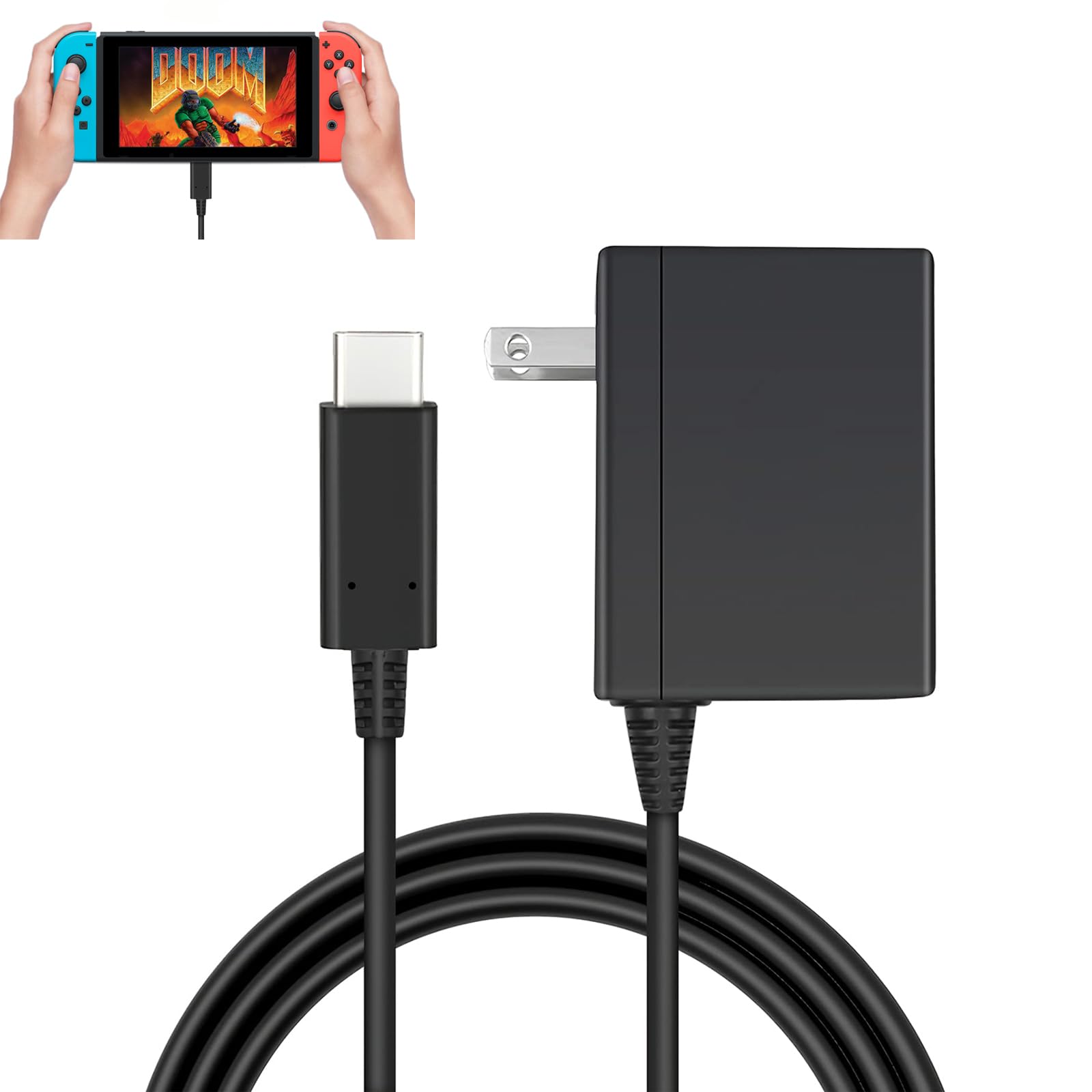 Dual Voltage Switch Charging Cable Nintendo Switch Adapter