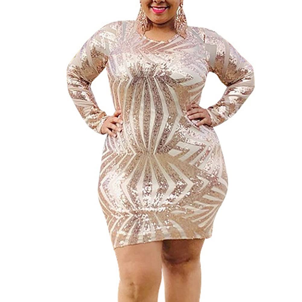 Evening Dresses Plus Size Sequin Bodycon Dress Plus Size Sequin