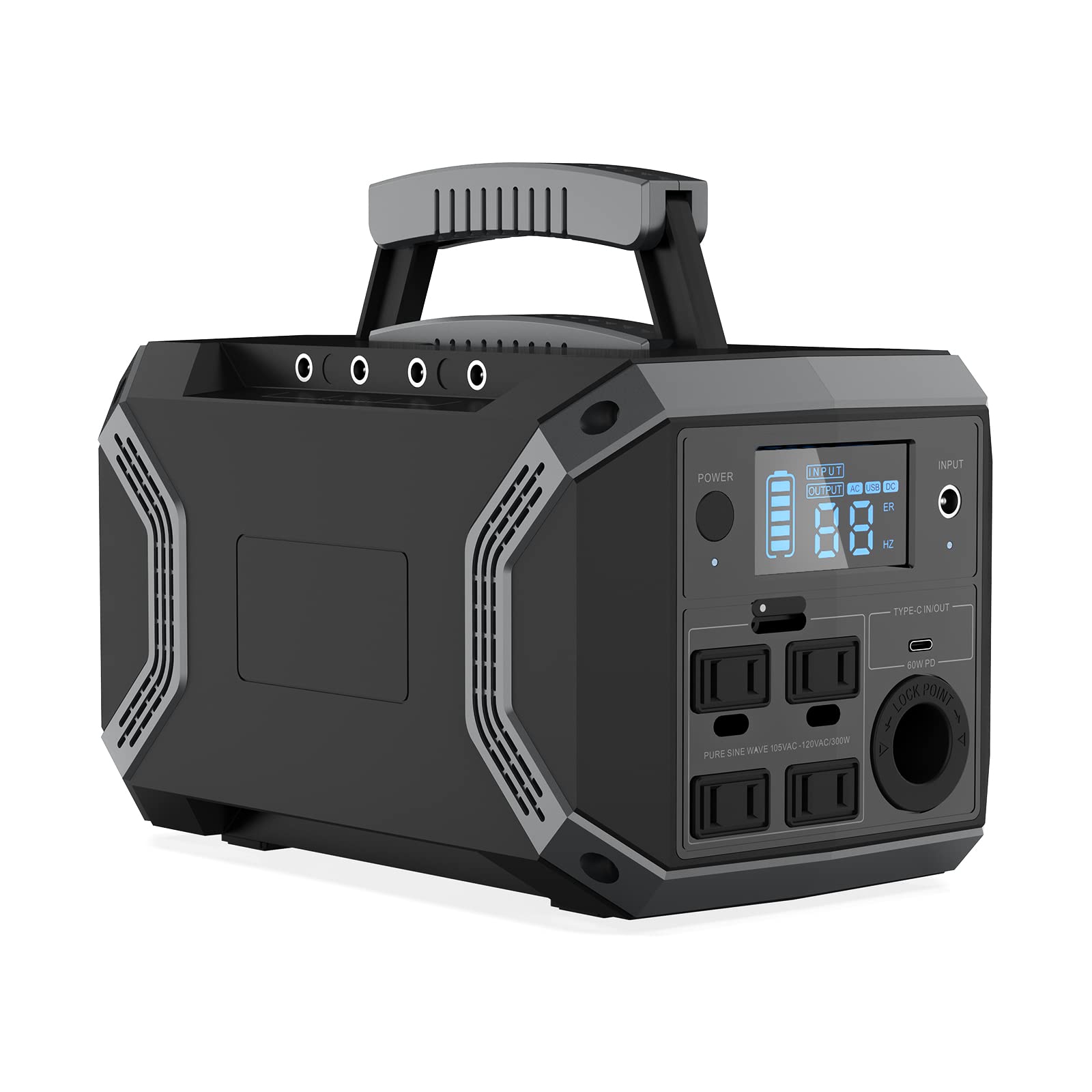 ポータブル電源 充電式 移動バッテリー 黒/オレンジ p7 新品 【公式通販】
