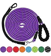 Dog Leash - 5FT 10FT 15FT 20FT 30FT 50FT 100FT Heavy Duty Leash with Swivel Lockable Hook and ,Re...