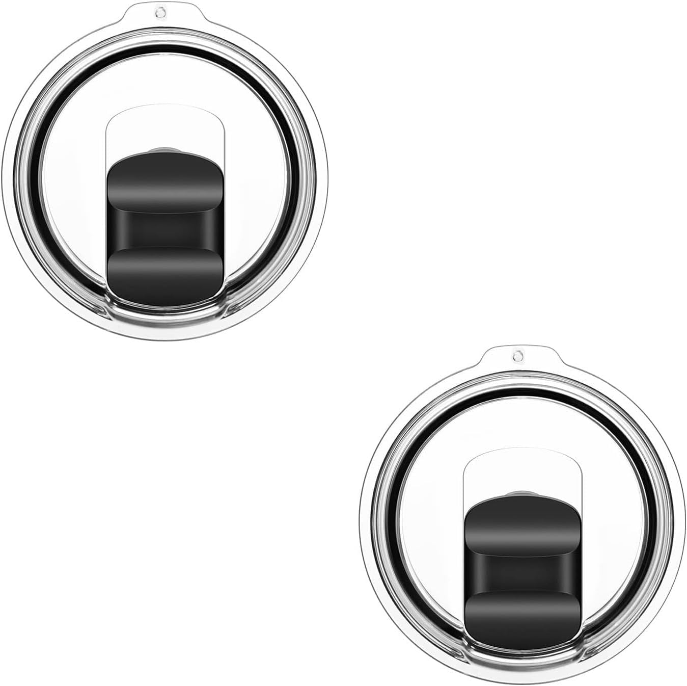 20 oz tumbler lids for yeti 2 pcs replacement magnetic spill-resistant lids for yeti 20 oz tumbler 10 oz mug 10 oz lowball with magnetic slider switch bpa free blackblack