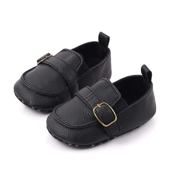 CINDEAR Baby Girls Boys Loafers, Cute Newborn Crib Shoes, PrewalkerPU Sneakers, Perfect for Baptism/Crawling/Wedding