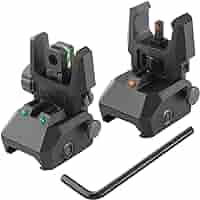 Aecktech With Green And Red Full Dots Polymer Fiber Optics Iron Sights Front And Rear Sights Black 2~p116115972