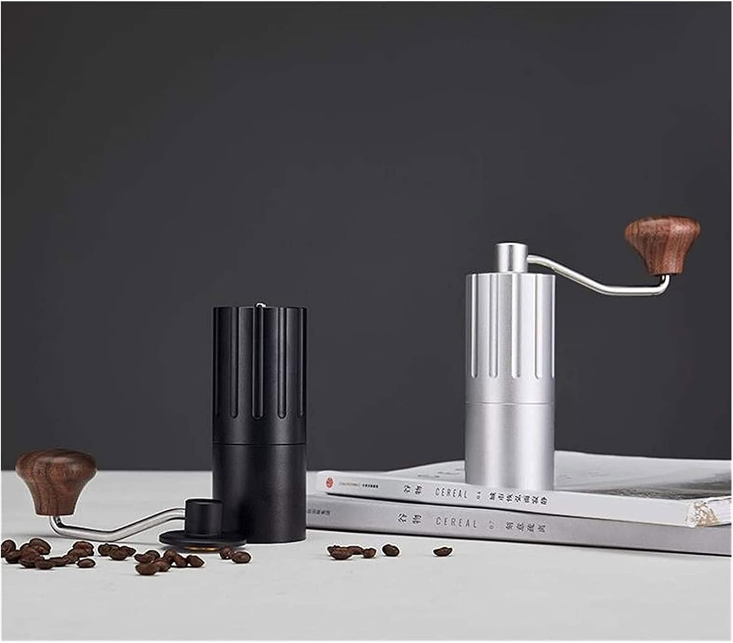 Manual Coffee Mill Grinder with Ceramic Burrs with Stainless Steel Handle Coffee container