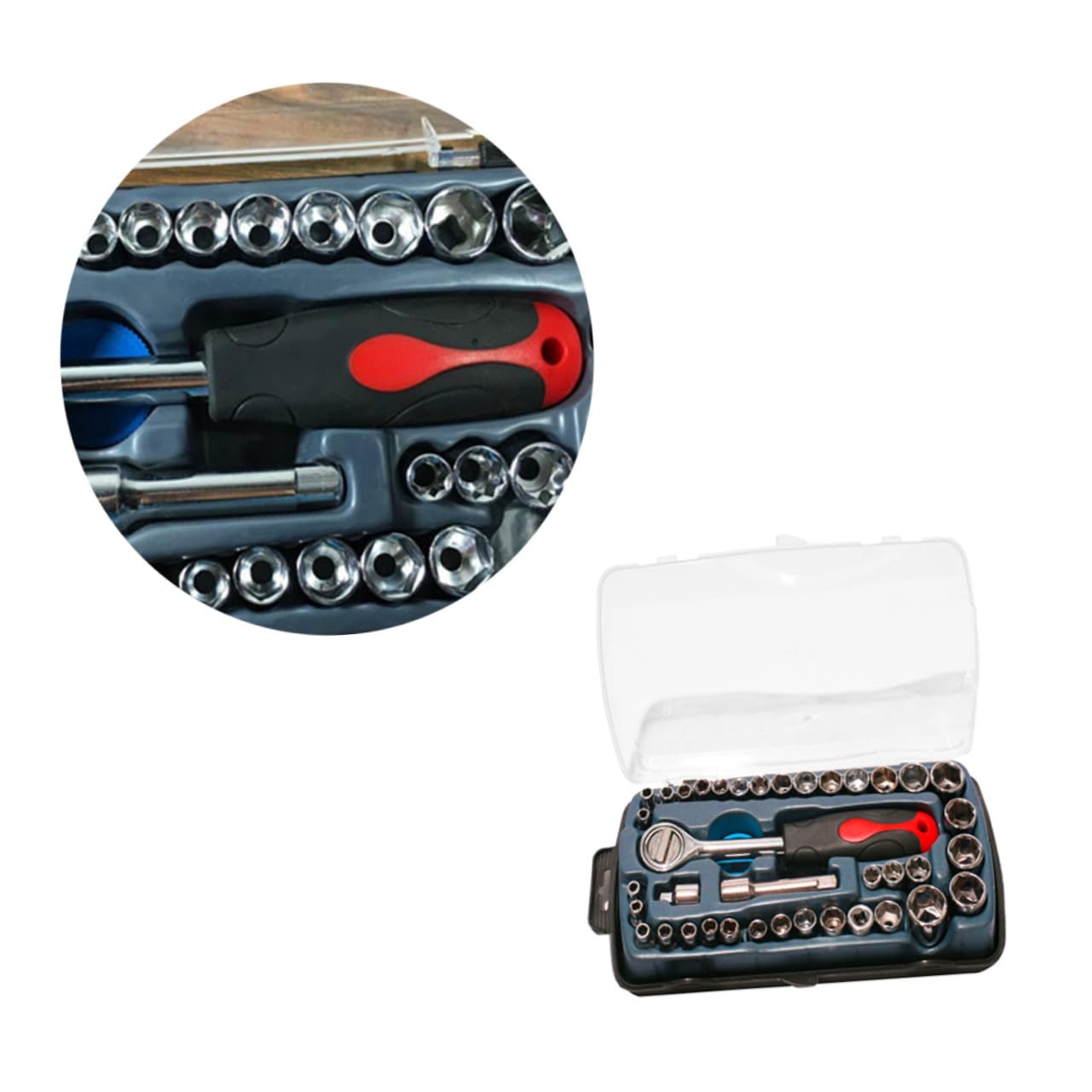 jojofuny Ensemble de 40 Douilles Polyvalentes pour Réparation Automobile et Moto, Outils de Quincaillerie Domestique