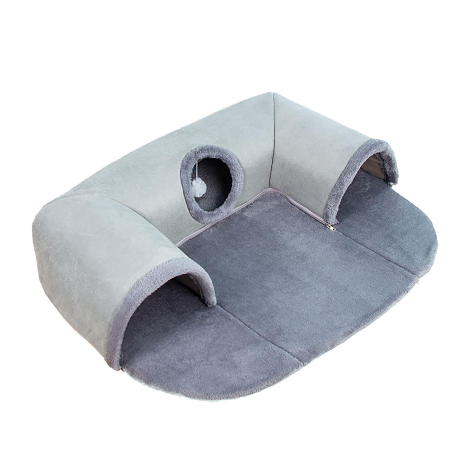 Sharplace Centre de Jeu interactif en Forme de lit Tunnel pour Chat, Tapis de Tunnel de Jeu pour Petits Animaux, Lapin, Hamster, Chats d'extérieur, Grand