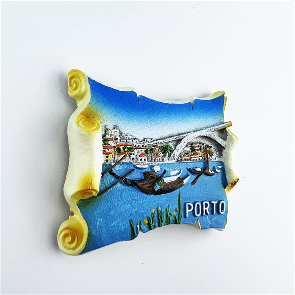 Imán Nevera 3D De Porto Portugal - Decoración Cocina, Recuerdo Viaje, Resina E Imán, 6x4x3 Cm