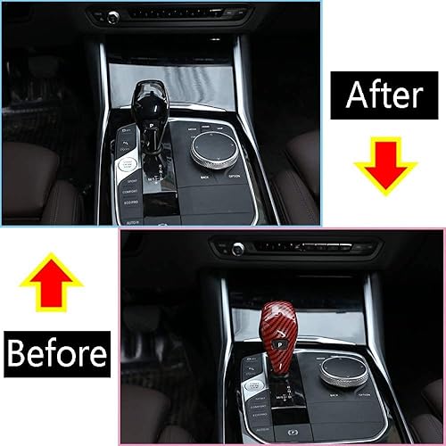 Miniatura 3 de YIWANG Cubierta de la cabeza de la palanca de cambios central de automóvil ABS cromada para BMW G20 G28 Serie 3 2020 Accesorios de conducción