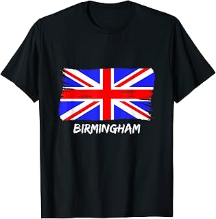 Vintage England Union Jack Flag Birmingham T-Shirt