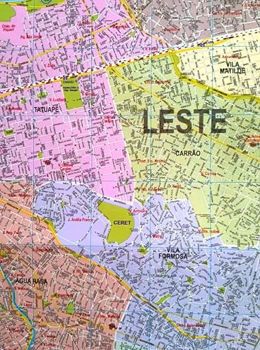 MAPA/POSTER DO CENTRO EXPANDIDO DE SÃO PAULO - NOVA PLANTA PARCIAL DA CIDADE -DIMENSÕES: LARGURA 117