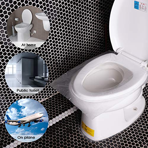 Surplex 50 Stks Wegwerp Toilet Stoelhoezen Kunststof, Antibacteriële Waterdichte Draagbare Potty Stoelhoezen voor… - Image 8