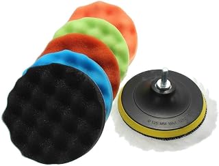 7PCS Car Polishing Pad Kit, 6" Sponge Car Polisher Drill Kit, Waxing Buffing Polishing Pad Set, for Car Sanding, Adapter for Car Care Polisher