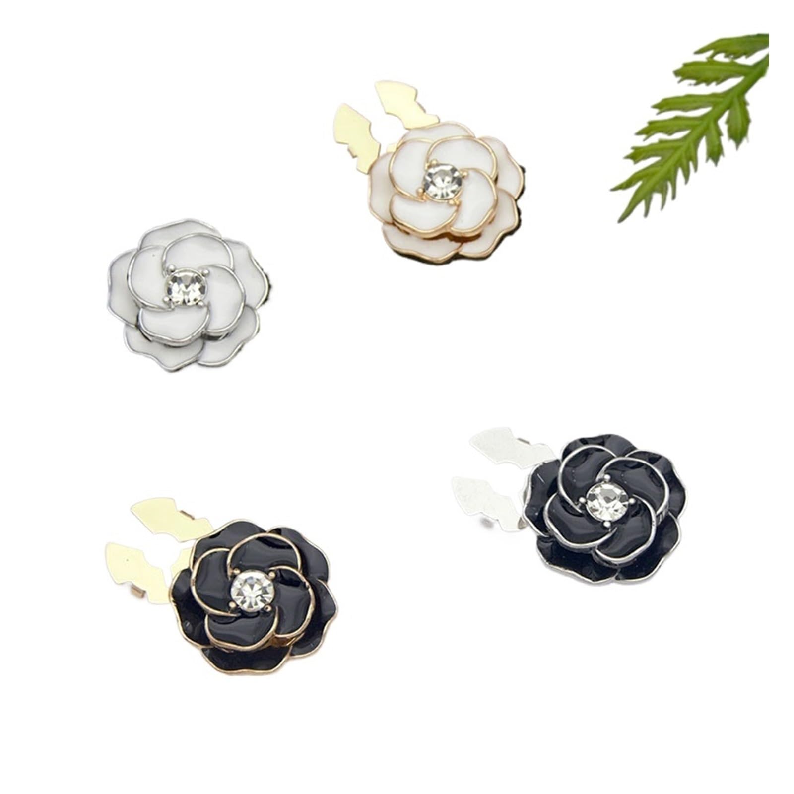 Gemelos de Camelia para Hombre, Elegantes Accesorios Informales de Negocios para Hacer tú Mismo (Blancos)