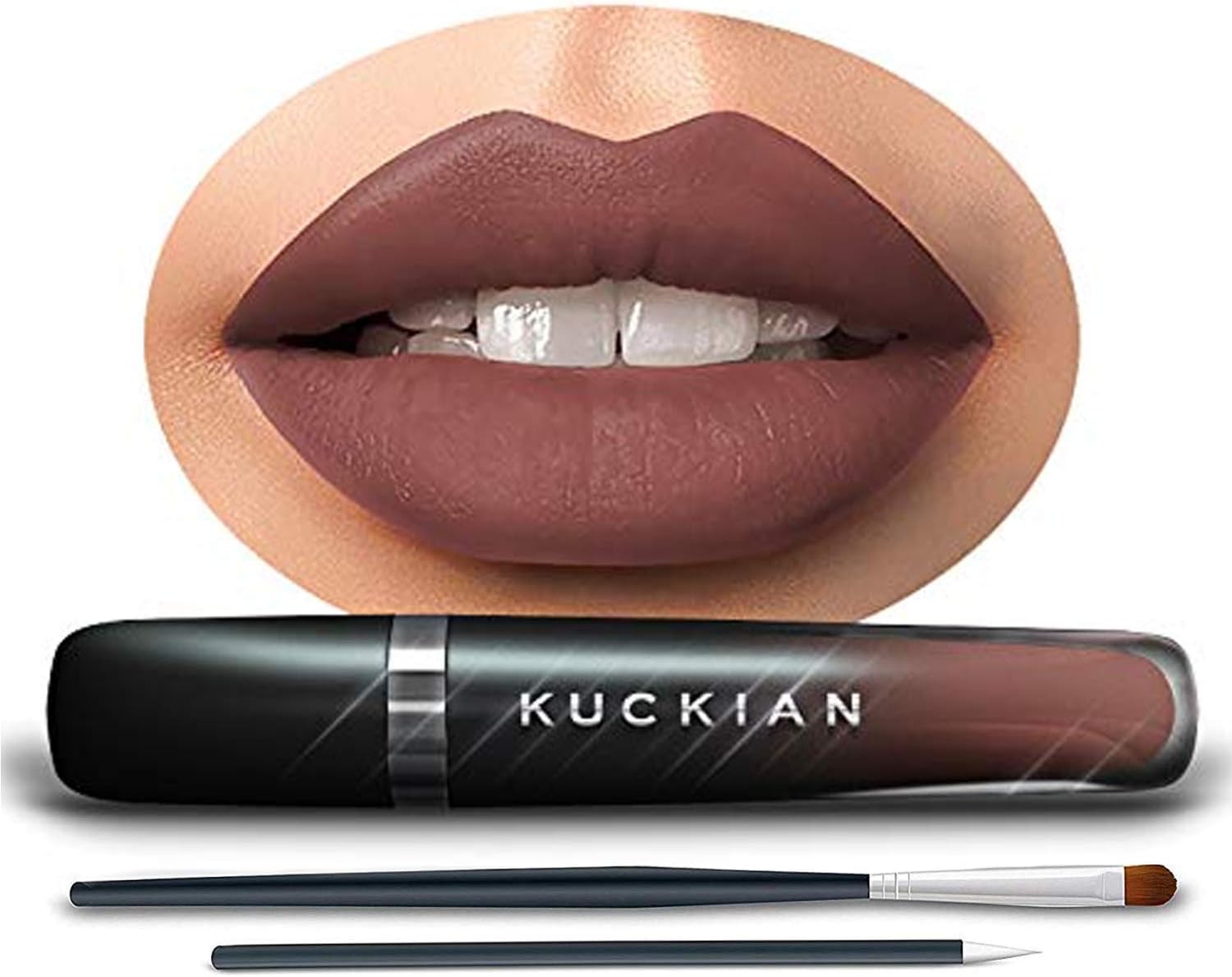 BRUTE - Brown, Mauve, Dusty Rose, Brown Lipstick - Liquid Velvet Supremé by Kuckian - Vitamin E, Cruelty Free, Vegan, Matte Lipstick, Long Lasting