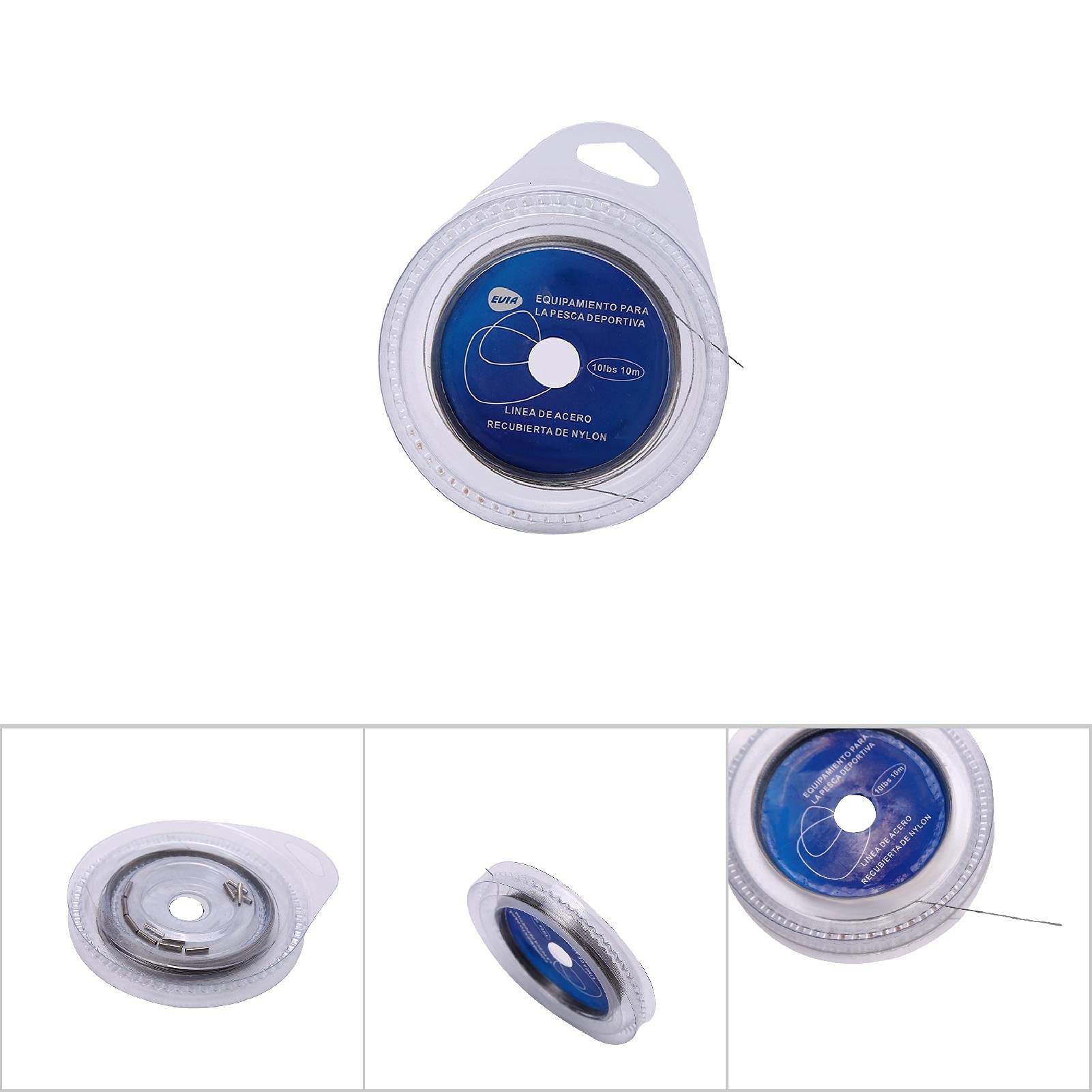 Pwshymi 10m 7 Strands Leader Sea Fishing Steel Wire, High Strength, Smooth and Soft, Convenient for Big Mouth Fish, Available in 5 Types (10 lbs)