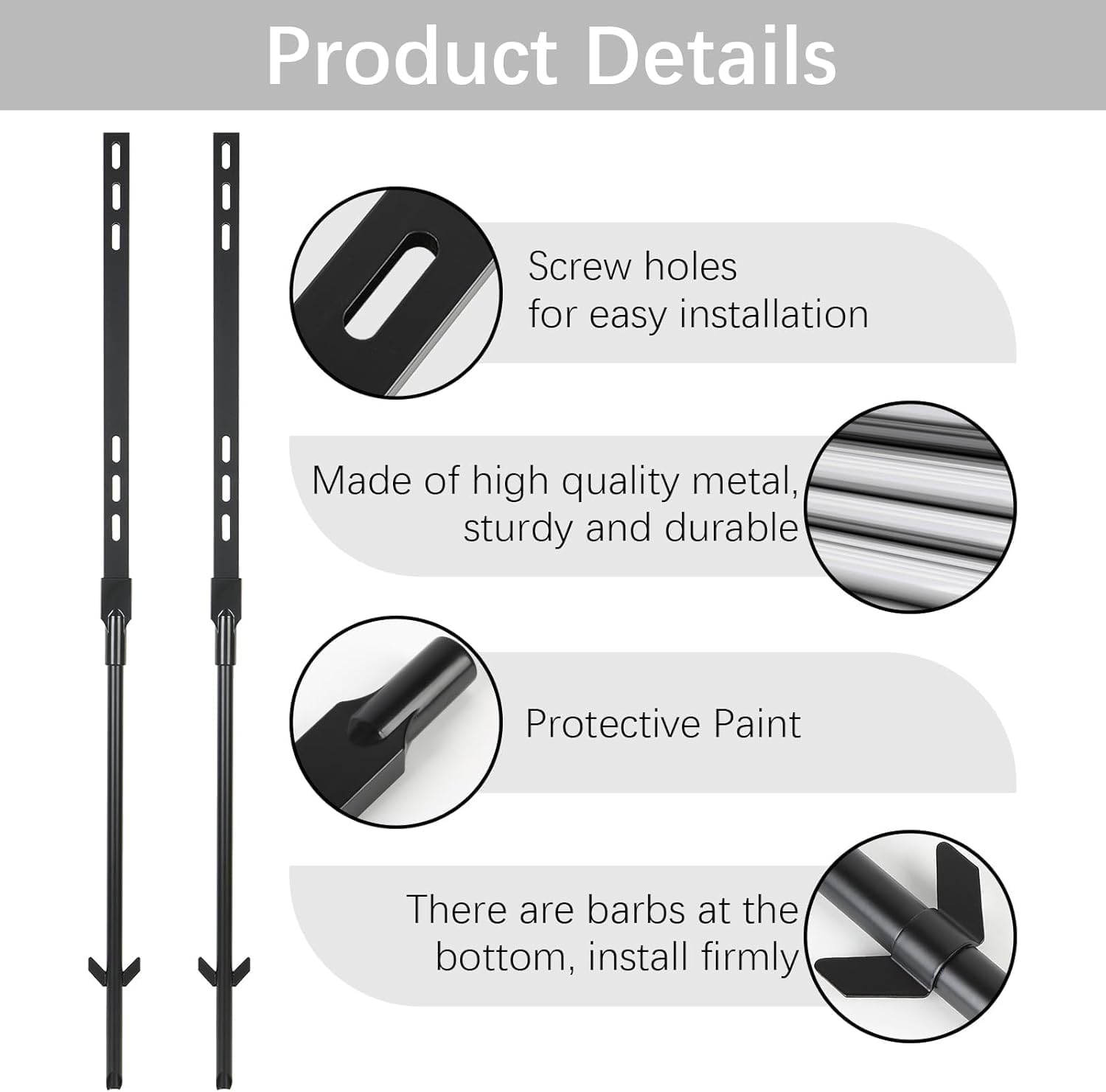 48-Inch Yard Sign Stakes (4-Pack) – Aluminum, Rust-Proof & Durable – Fits Signs Under 15 Inches Tall – Ideal for Real Estate, Parking & Yard Signs