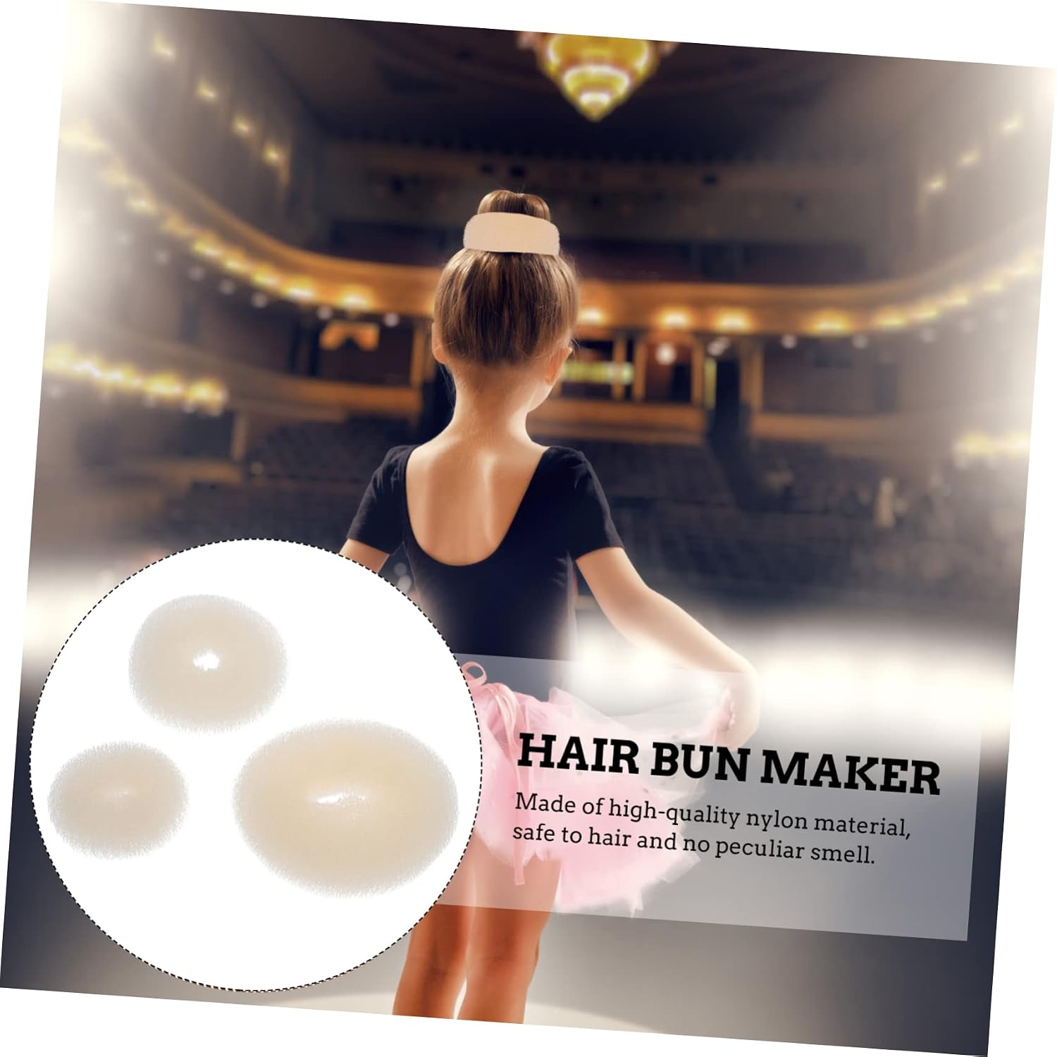 15pcs Donut Bun Maker Set Nylon Hair Doughnut Shaper Kit Invisible Hair Styling Tool for Women and Girls for Creating Elegant Hairstyles