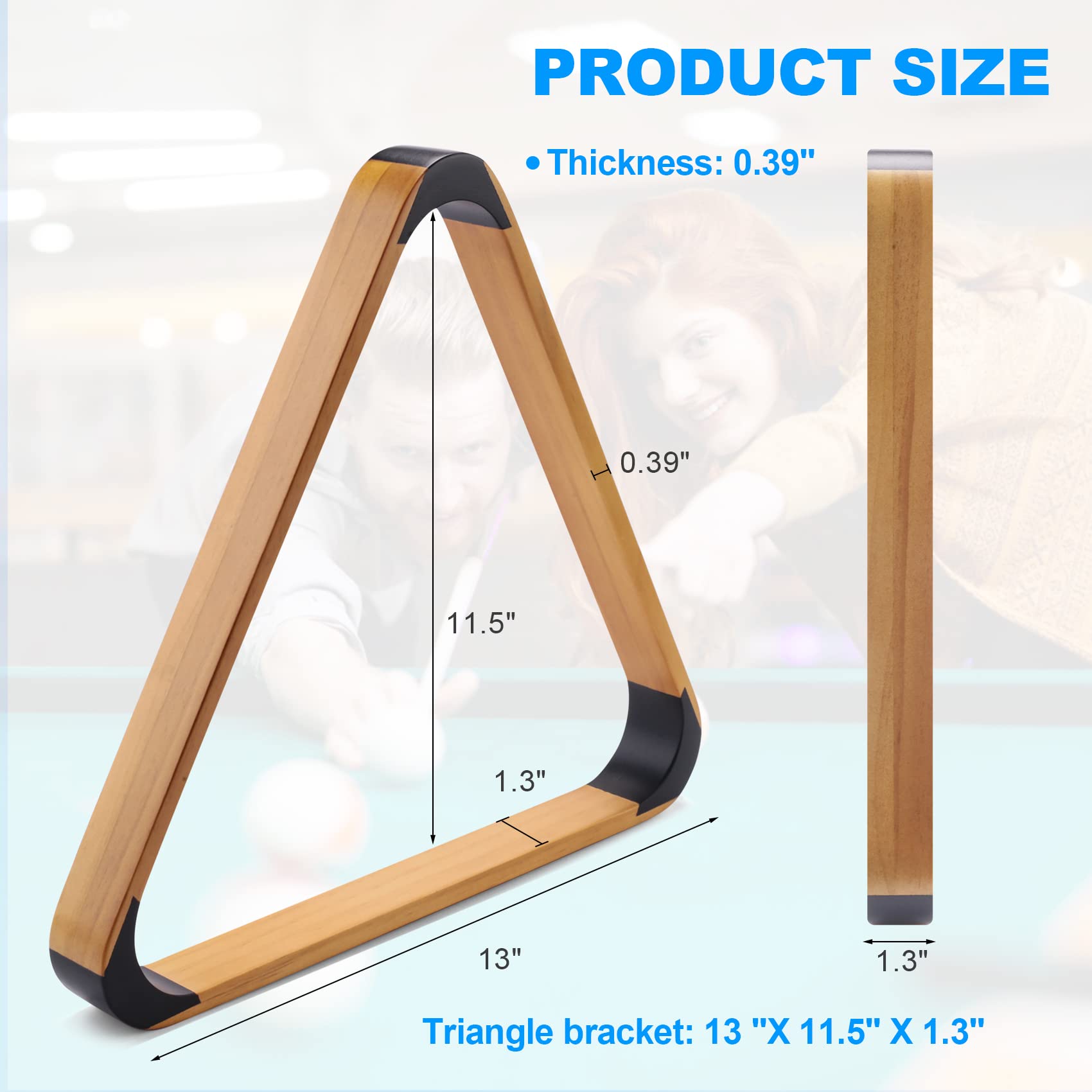 Rack per palline da biliardo in legno Rack a triangolo solido Rack per palline da biliardo Triangolo Rack Triangolo Rack Triangolo